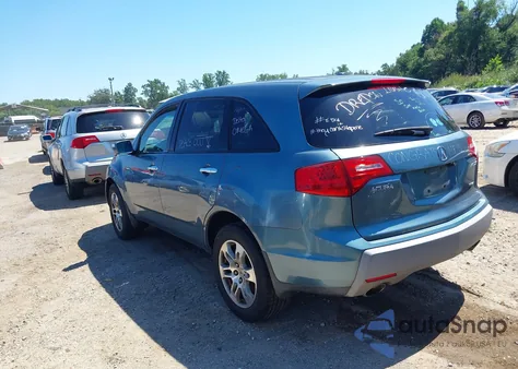 2007 Acura Mdx Technology Package from USA, damaged, VIN 2HNYD28307H541762